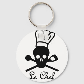 Llavero icono del cráneo del chef