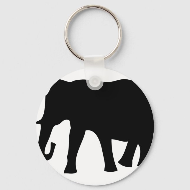 Llavero icono del elefante negro (Anverso)