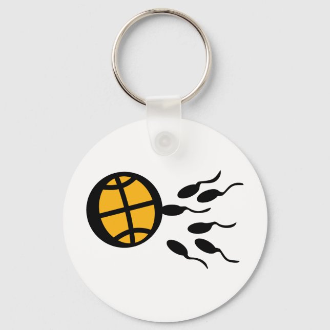 Llavero icono del esperma del baloncesto (Anverso)