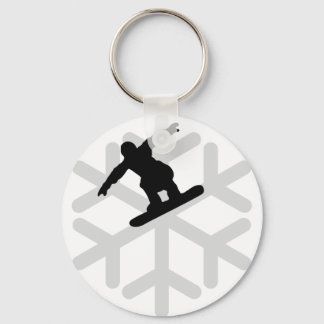 Llavero icono del snowboarder de snowflake