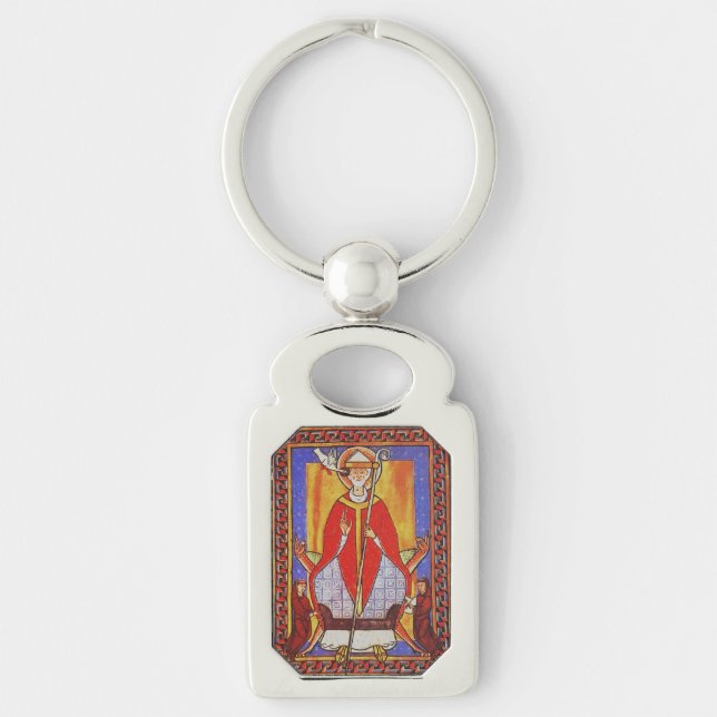 Llavero Icono medieval de San Gregorio Magno (Anverso)