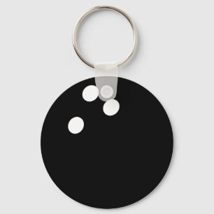 Llavero icono negro de la bola de bolos