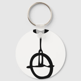 Llavero icono negro de unicycle