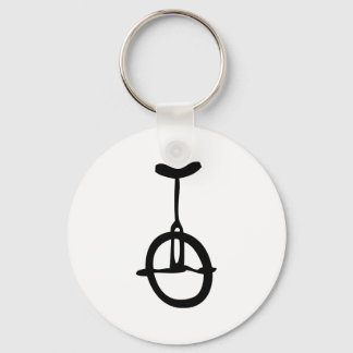 Llavero icono negro de unicycle