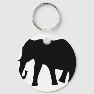Llavero icono negro del elefante