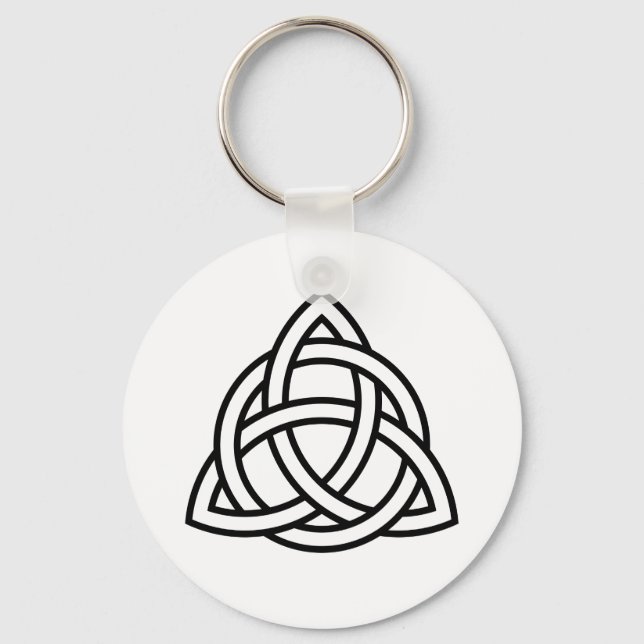 Llavero Icono negro original de Triquetra Celta Knot (Anverso)
