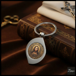 Llavero Icono Sagrado Dorado - Jesús