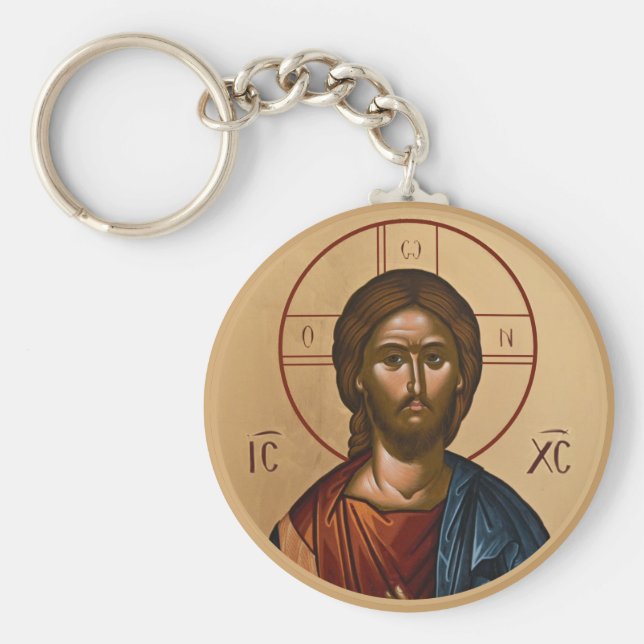 Llavero Iconos ortodoxos cristianos bizantinos: Jesucristo (Frente)