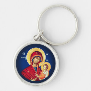 Llavero Iconos ortodoxos cristianos bizantinos: Virgen Mar