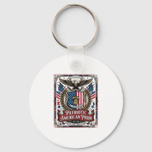 Llavero Iconos y Símbolos de Escudo de Libertad Patriótica