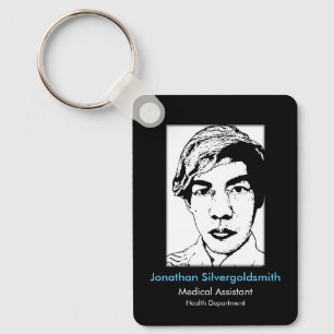 Llavero ID de la foto Keychain Metalizado Black 4