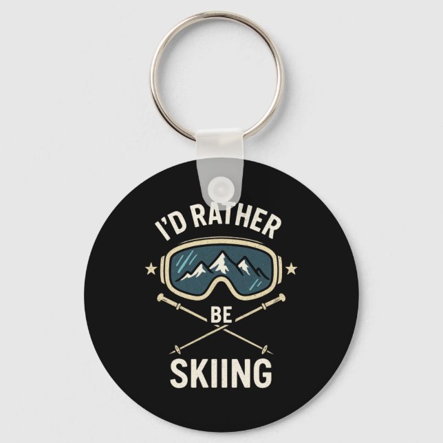 Llavero I'd Rather Be Skiing - Freestyle Ski Trip  (Anverso)