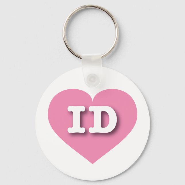 Llavero Idaho Pink Heart - Amo la ID (Anverso)