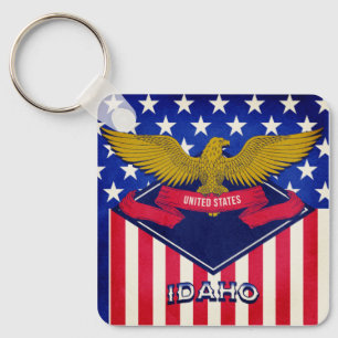 Llavero Idaho USA Flag Keychain