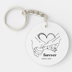 Llavero Idea de regalo de aniversario personalizado con no