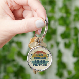 Llavero Idea de regalo de cumpleaños vintage personalizada