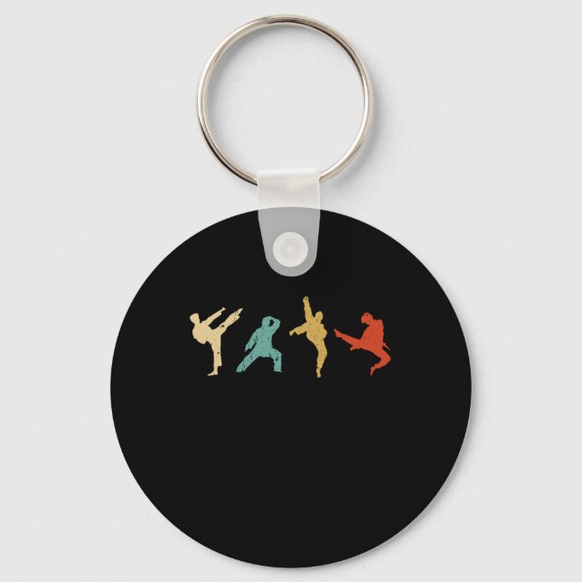 Llavero Idea de regalo de Kick Karate de Silhouette Kick (Anverso)