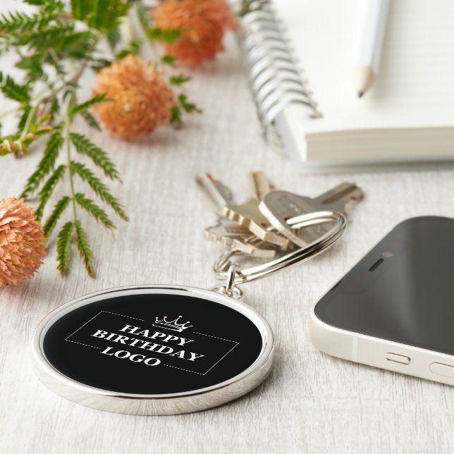 Llavero Idea de regalo, plantilla de Personalizado de cump (Lado)