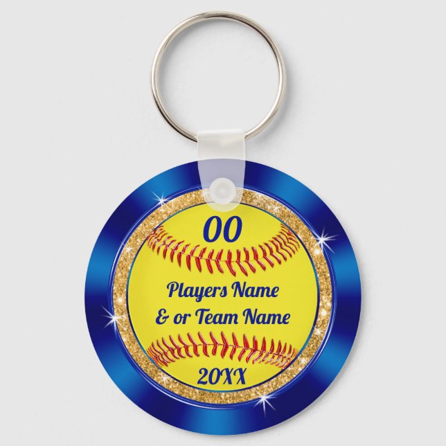 Llavero Ideas de regalo baratas del equipo de Softball (Anverso)