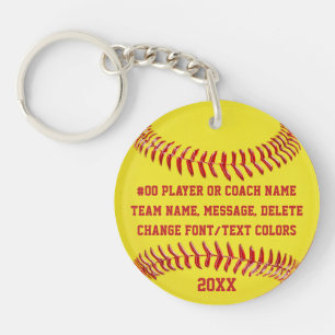 Llavero Ideas de regalo de 2 lados, Softball Senior Day, S