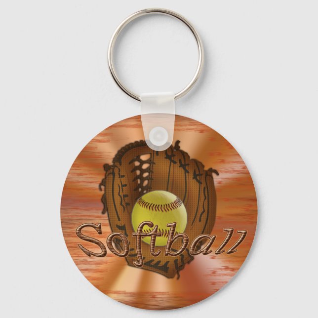 Llavero Ideas de regalo del equipo de softball barato SOFT (Anverso)