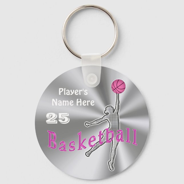 Llavero Ideas de regalo para jugadores de baloncesto NOMBR (Anverso)