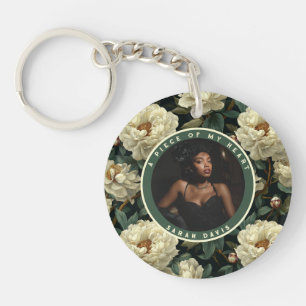 Llavero Ideas de regalos elegantes peonías personalizadas