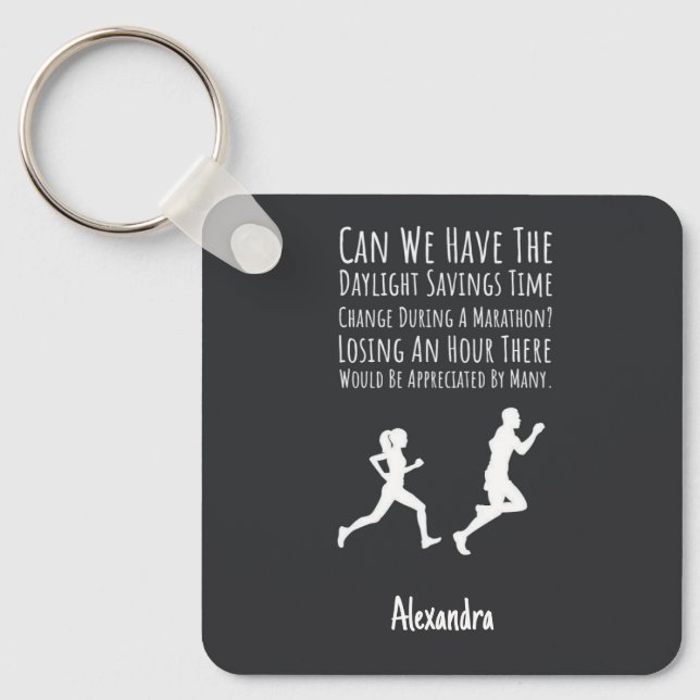 Llavero Ideas de regalos para corredores de maratón person (Anverso)