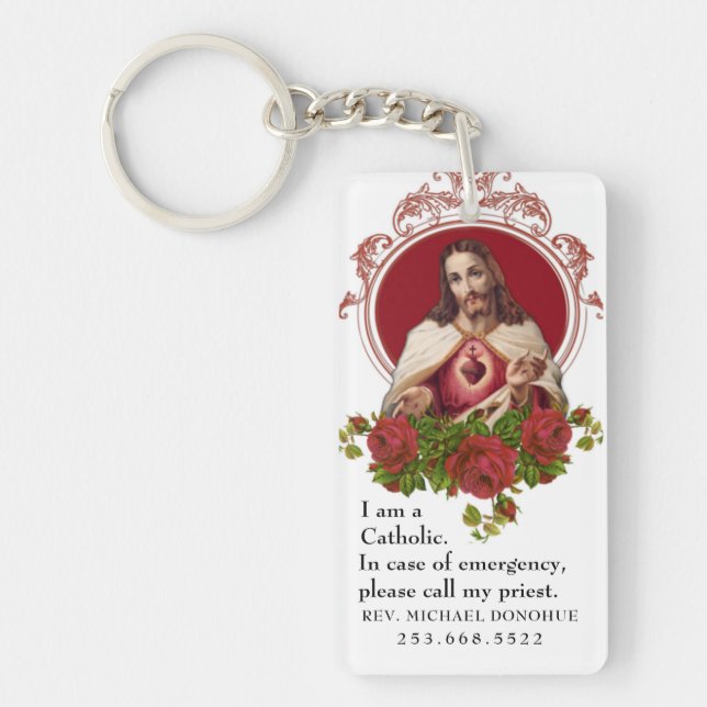 Llavero Identidad católica: Sagrado Corazón de Jesús (Frente)