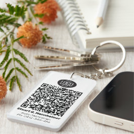 Llavero Identificación del código QR digital de la foto de