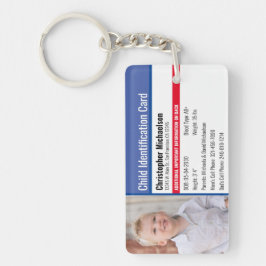 Llavero Identificación del niño Foto de emergencia alérgic