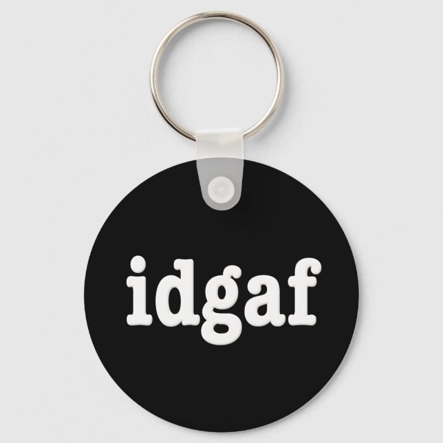 Llavero idgaf no me importa un carajo (Anverso)