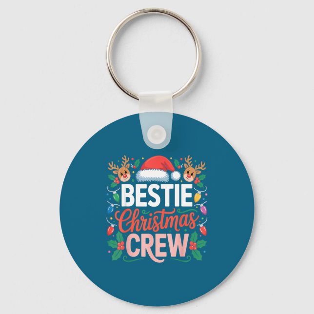 Llavero Ie Christmas Crew Santa Hat Holiday Art Matching F (Anverso)