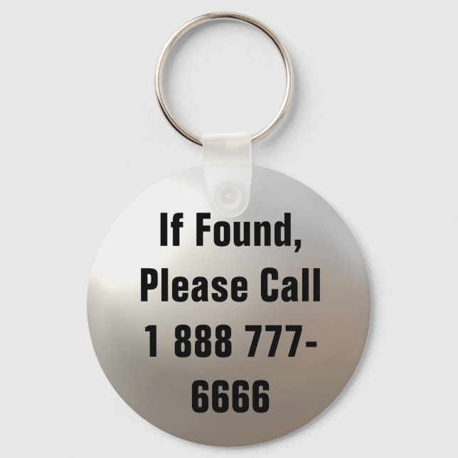 Llavero If Found, Call... Keychain (Anverso)