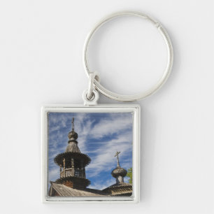 Llavero iglesia ortodoxa rusa de madera tradicional