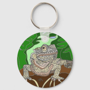 Llavero Iguana en una roca