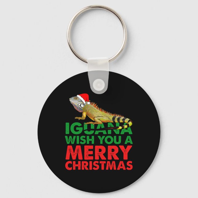 Llavero Iguana Te Desearía Una Feliz Navidad Divertida Igu (Anverso)
