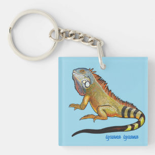 Llavero iguana verde