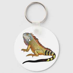 Llavero iguana verde