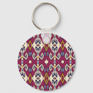 Llavero Ikat Chevron: Elegancia étnica