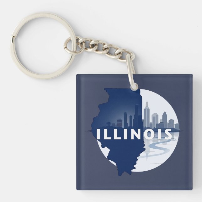 Llavero Illinois Estados Unidos de América (Frente)