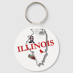 Llavero Illinois Keychain