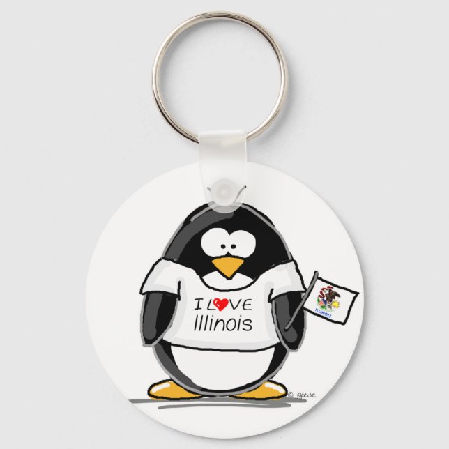Llavero Illinois Penguin (Anverso)