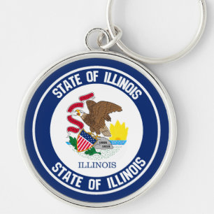 Llavero Illinois Round Emblem