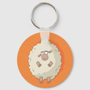 Llavero Illustration of a cute and funny giant sheep