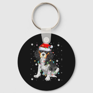 Llavero Iluminación de Navidad Santa Cavalier King Charles