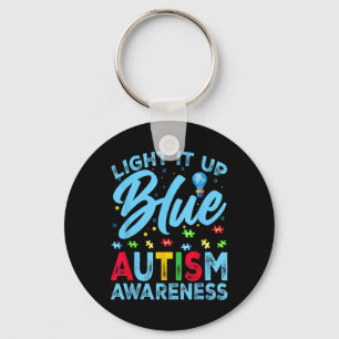 Llavero Ilumínalo de Azul Conciencia del Autismo Hombres M