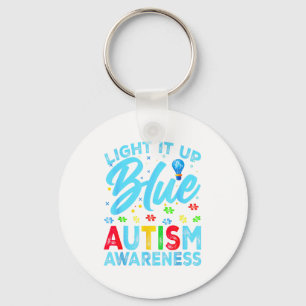 Llavero Ilumínalo de Azul Conciencia del Autismo Hombres M