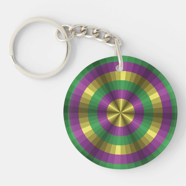 Llavero Ilusión de Mardi Gras Keychain acrílico (Frente)
