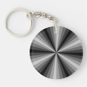 Llavero Ilusión óptica Keychain acrílico negro